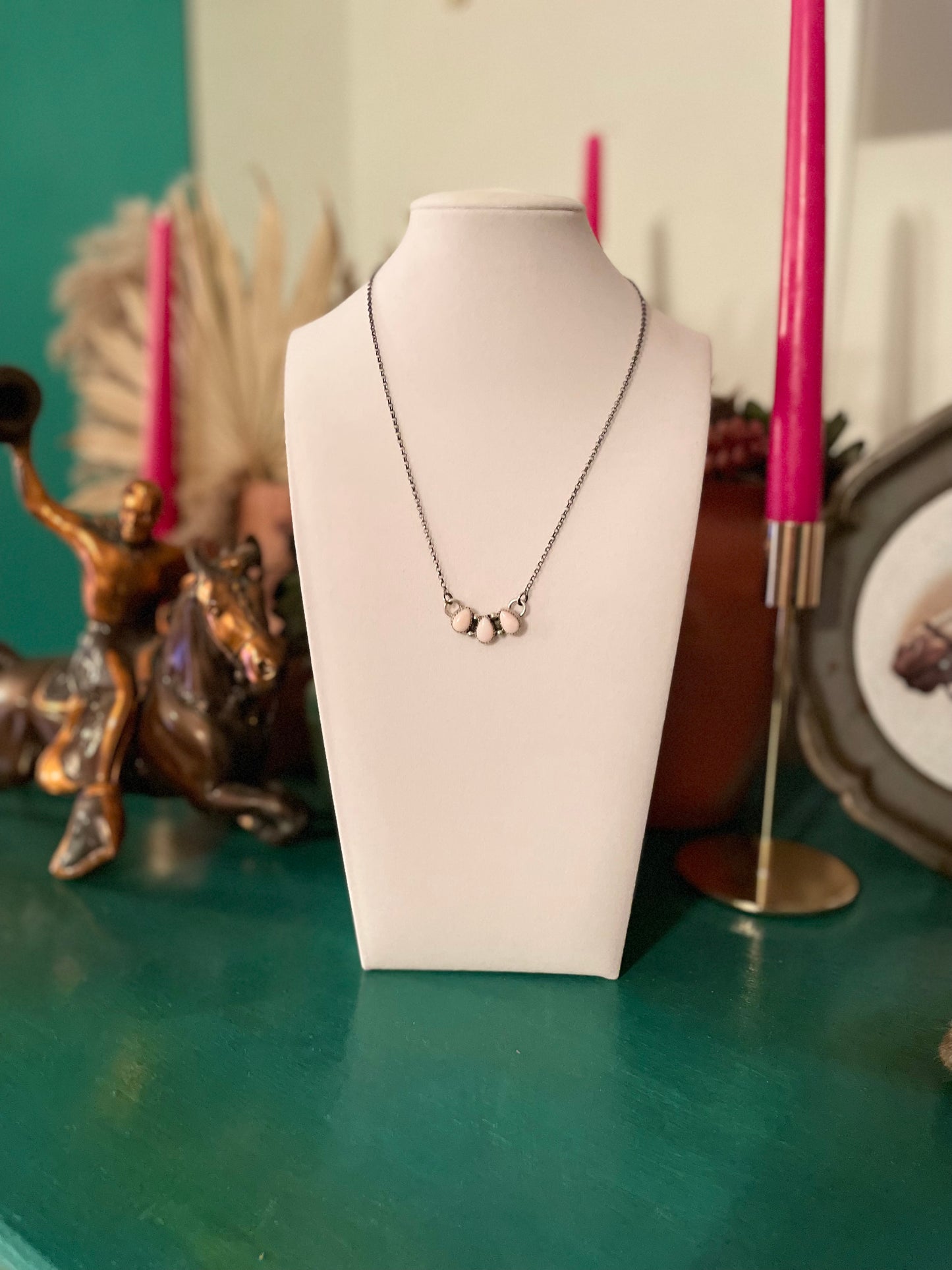 Pink Conch Necklace by Maxine Ramirez