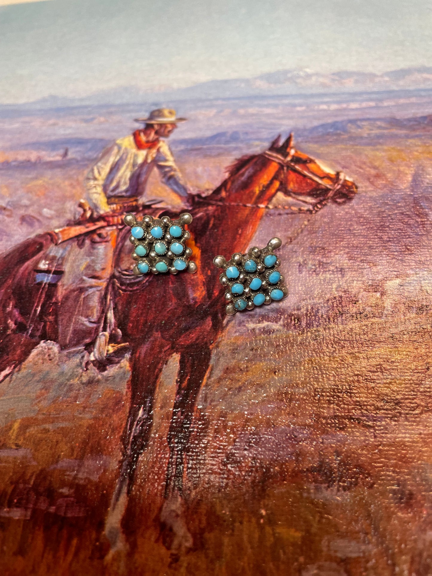 Square Zuni Studs