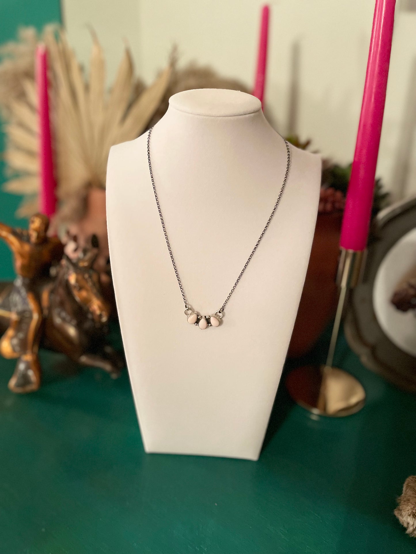 Pink Conch Necklace by Maxine Ramirez
