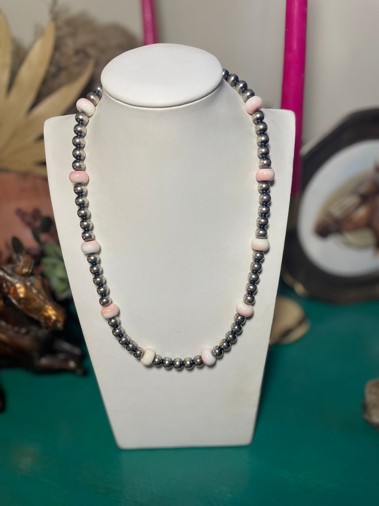 Pink Conch 8mm Sterling Pearls
