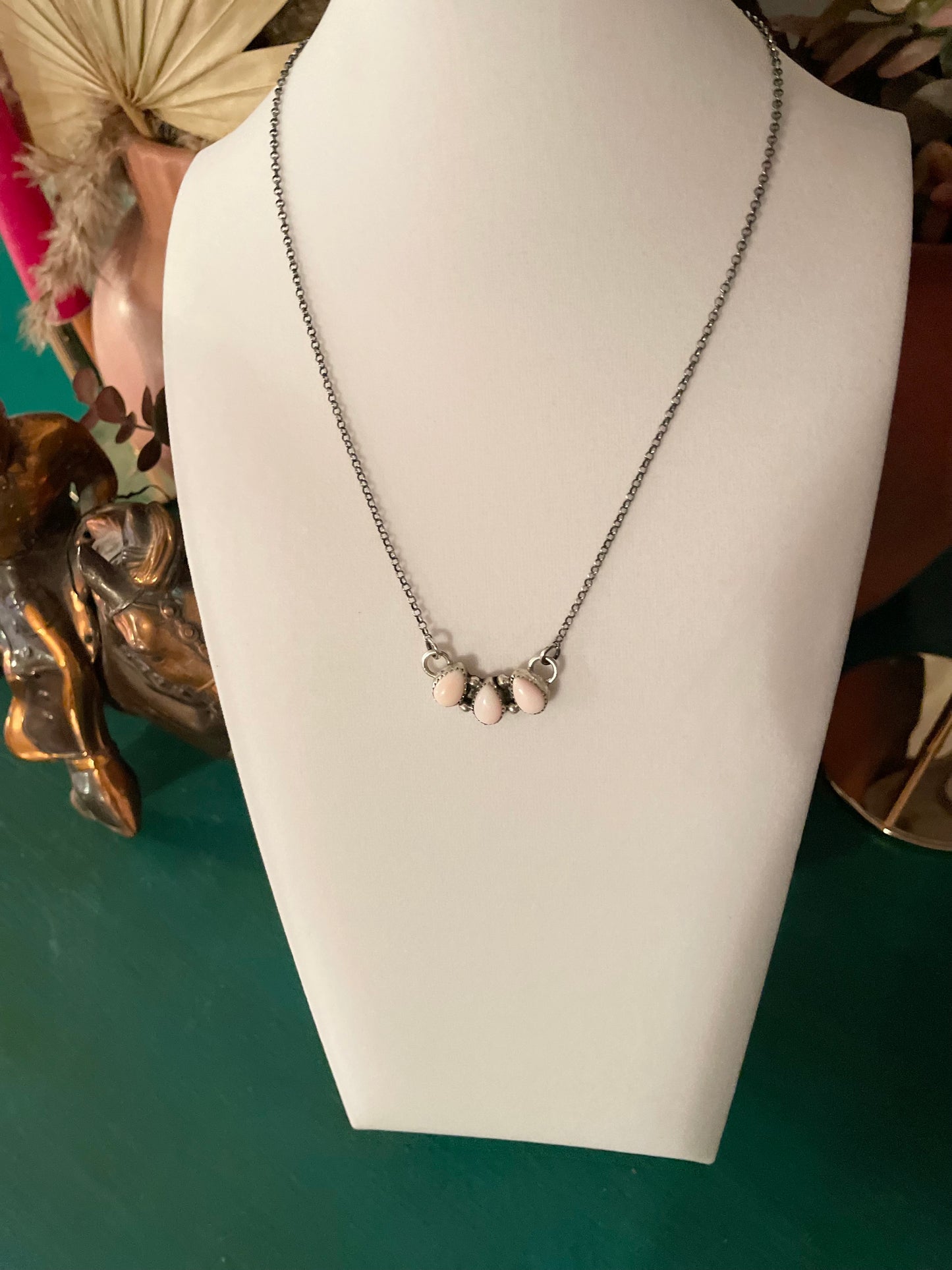 Pink Conch Necklace by Maxine Ramirez