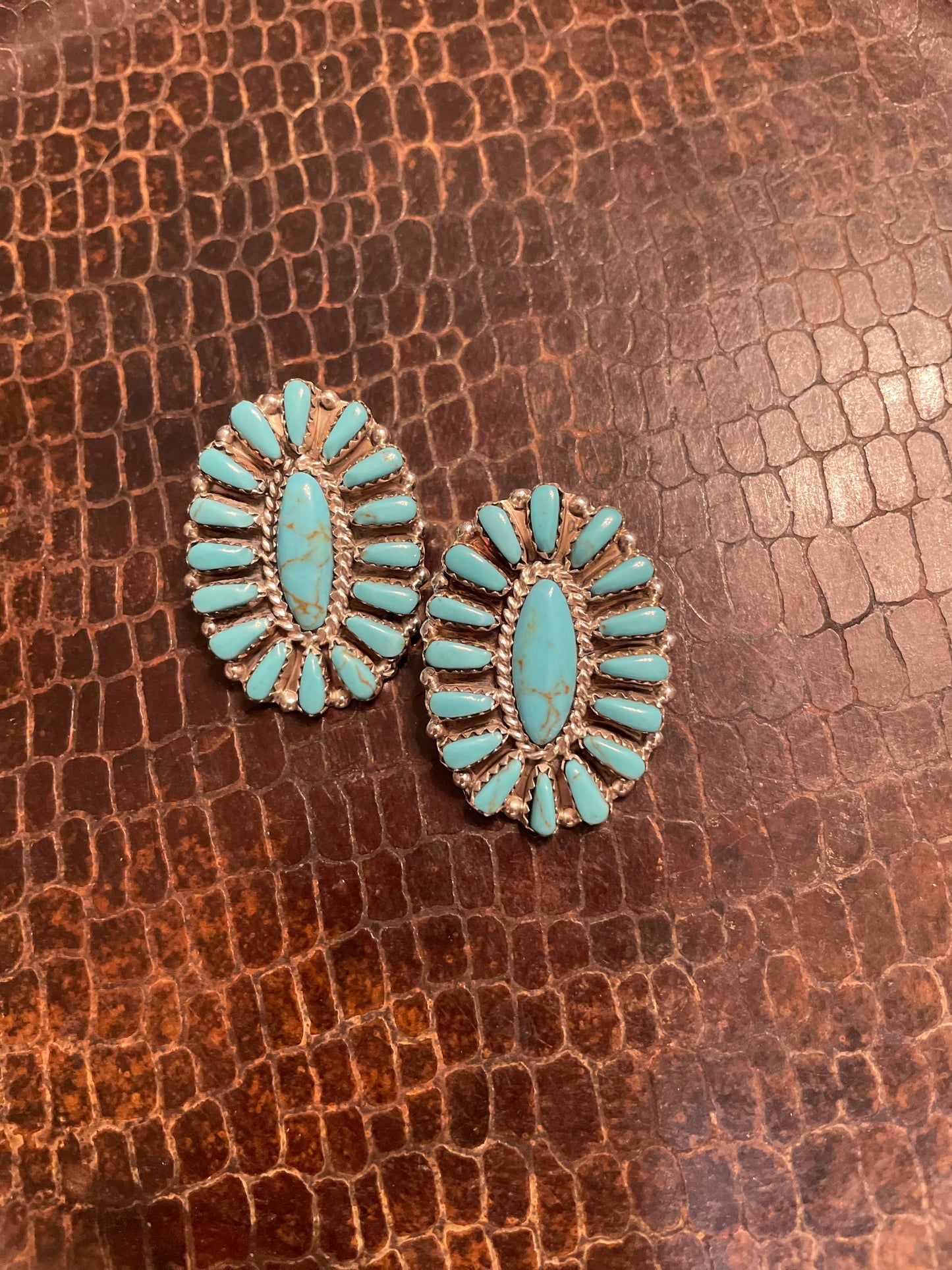 Medium Turq Cluster Studs