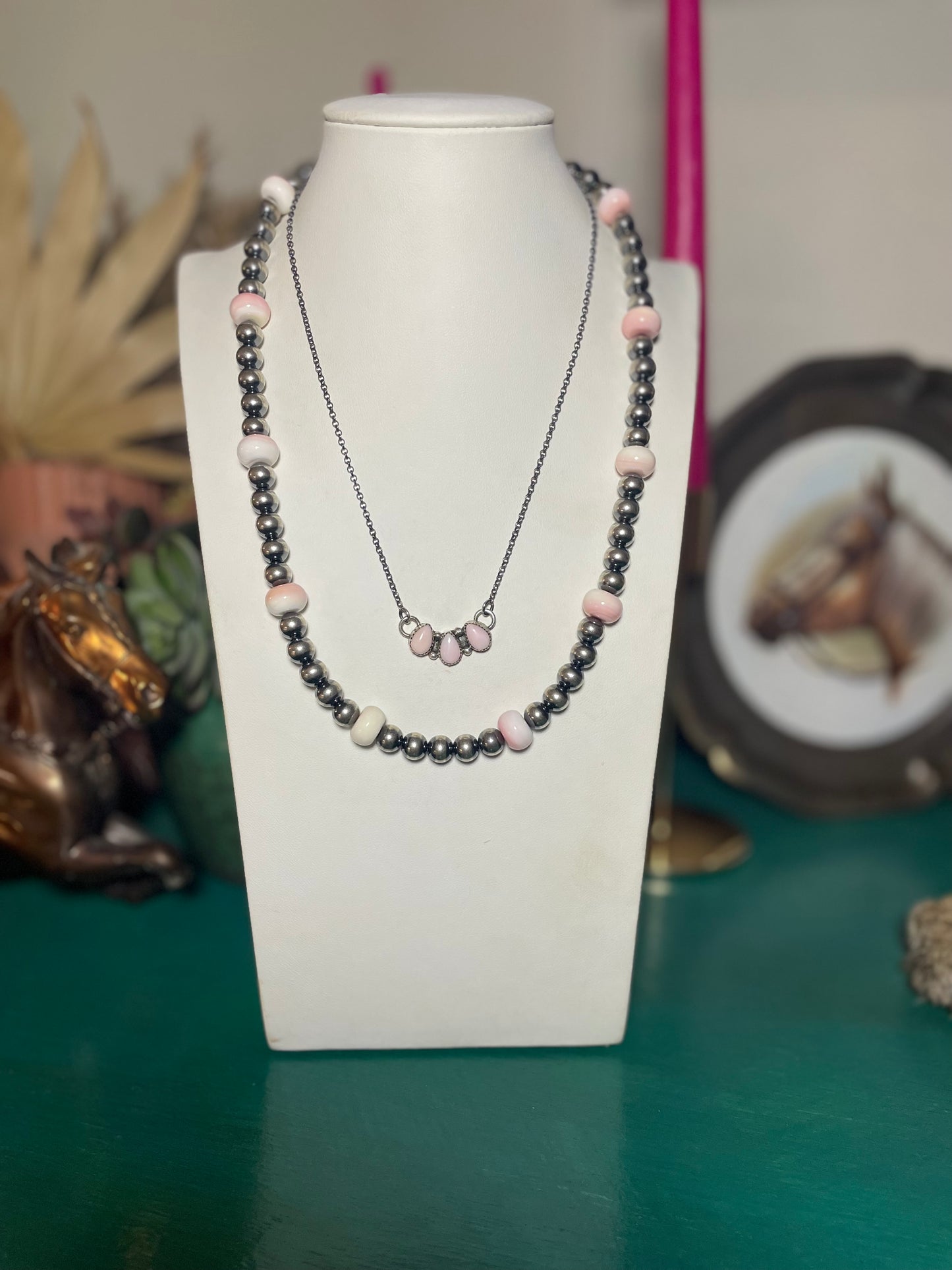 Pink Conch 8mm Sterling Pearls