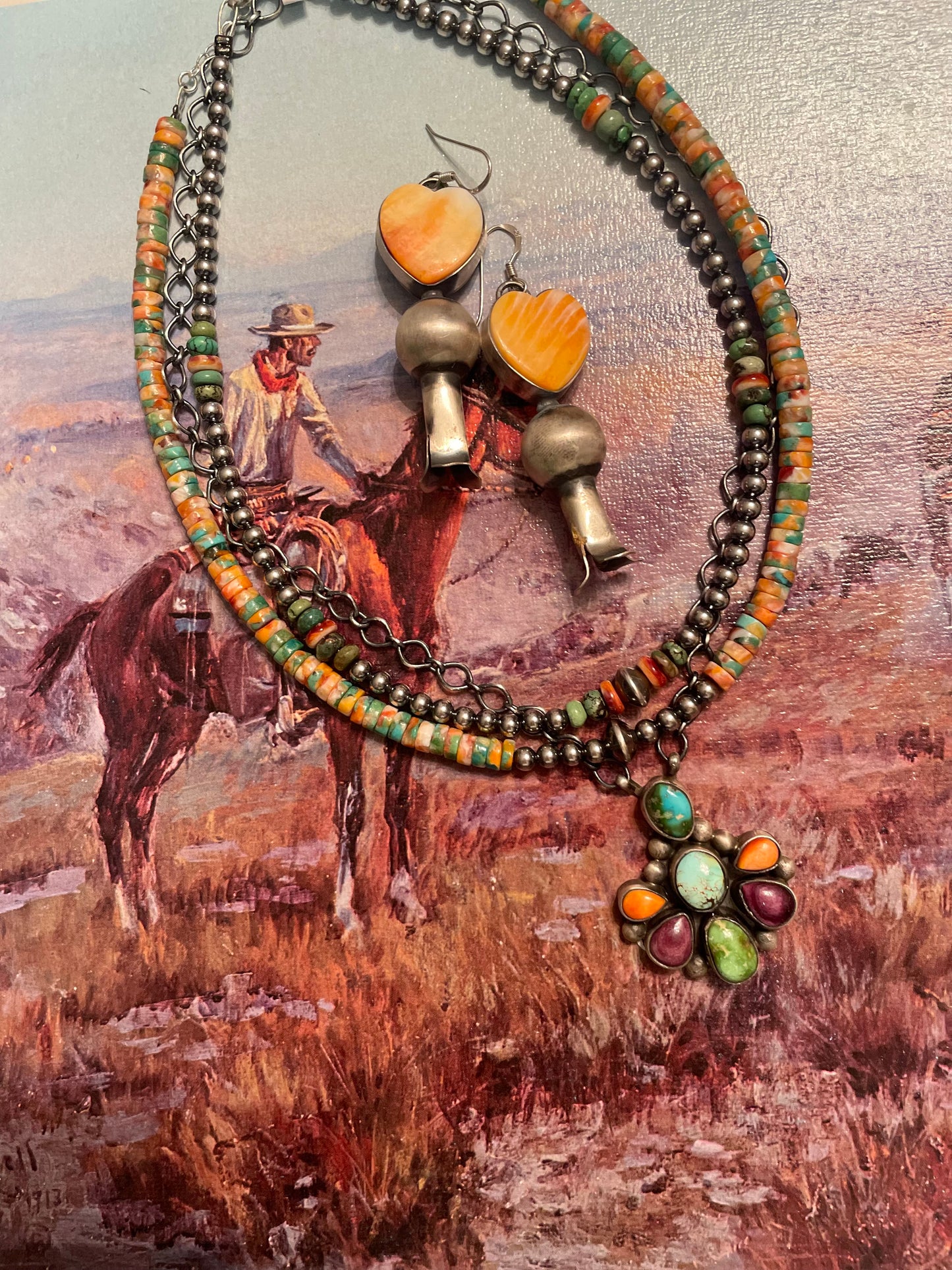 Spiney Oyster Heart Earrings