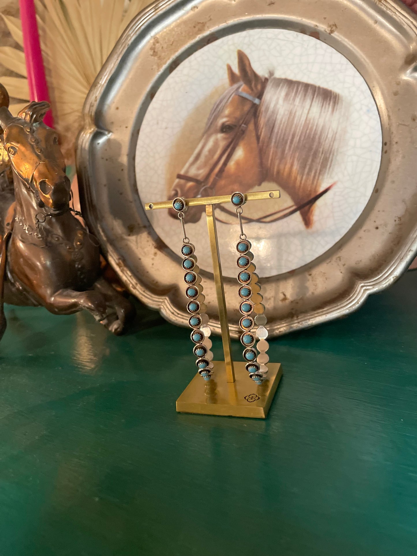 Zuni Kingman Teardrop Hoops