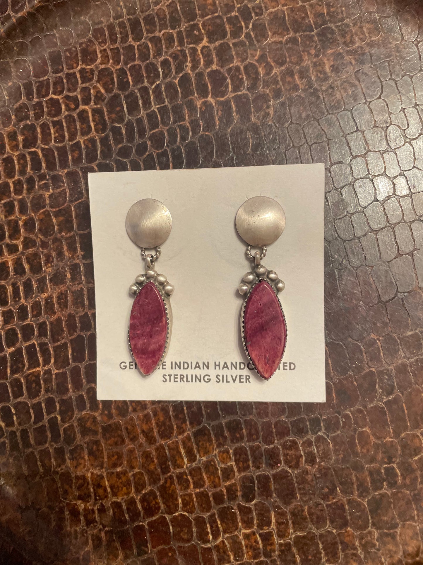 Purple Spiney Earrings