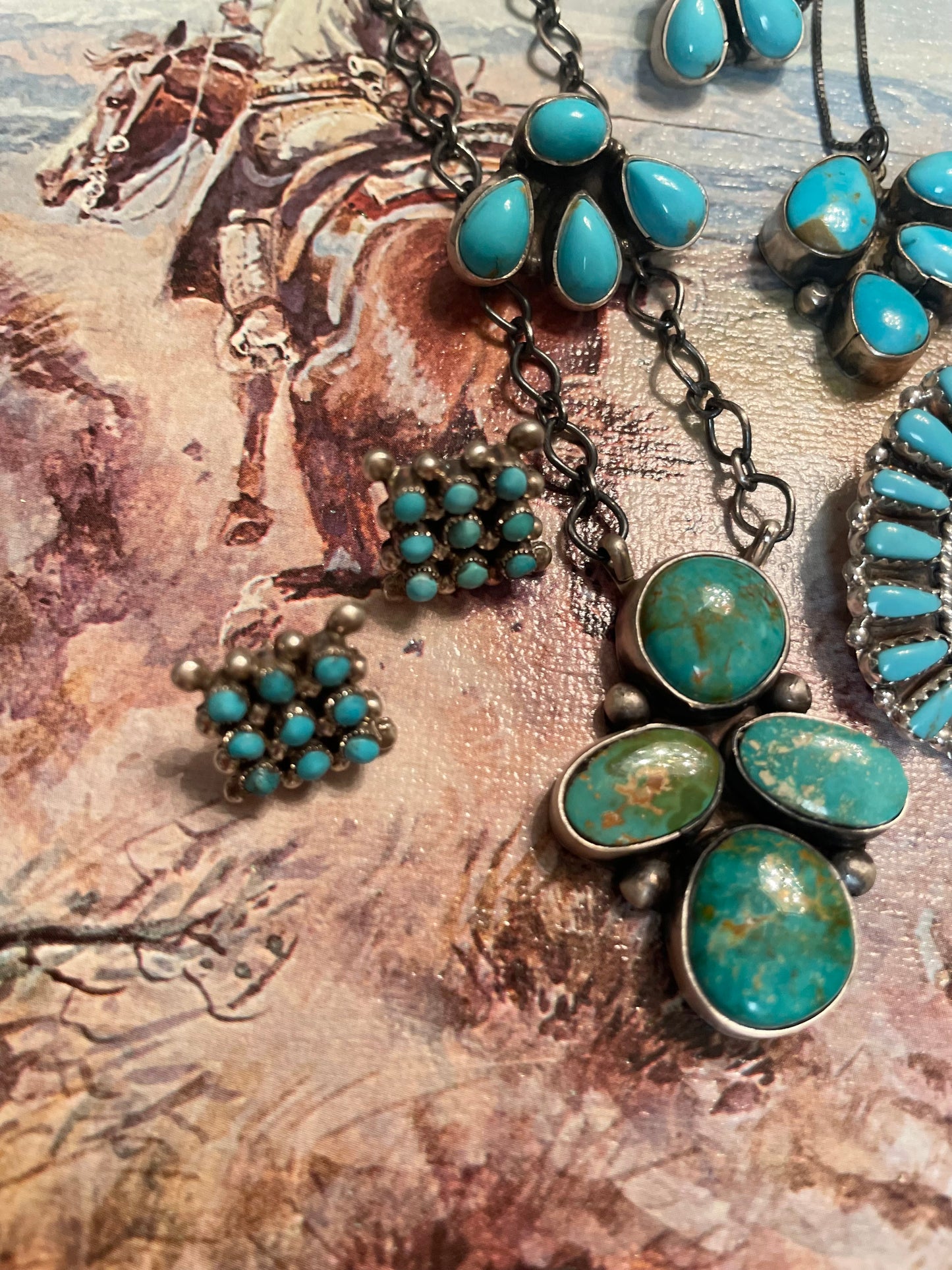 Square Zuni Studs