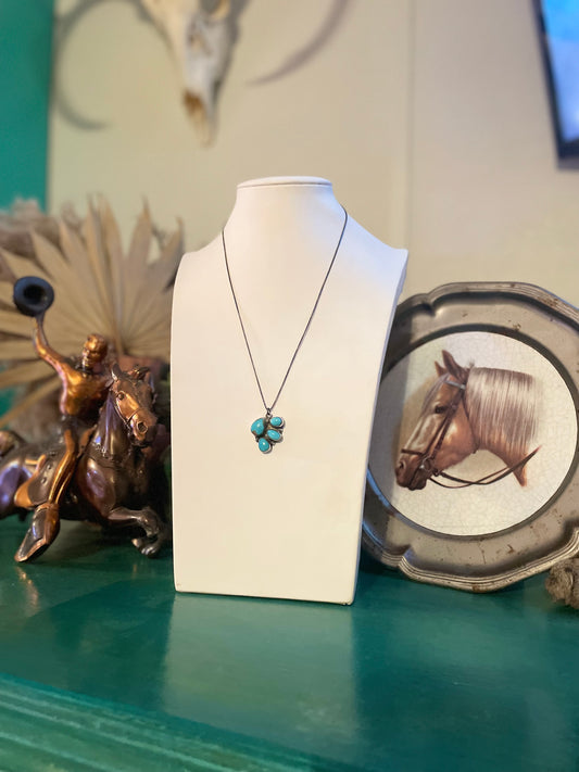 Kingman Half Cluster Necklace