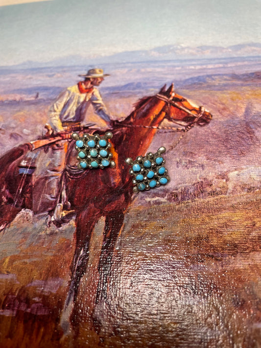 Square Zuni Studs