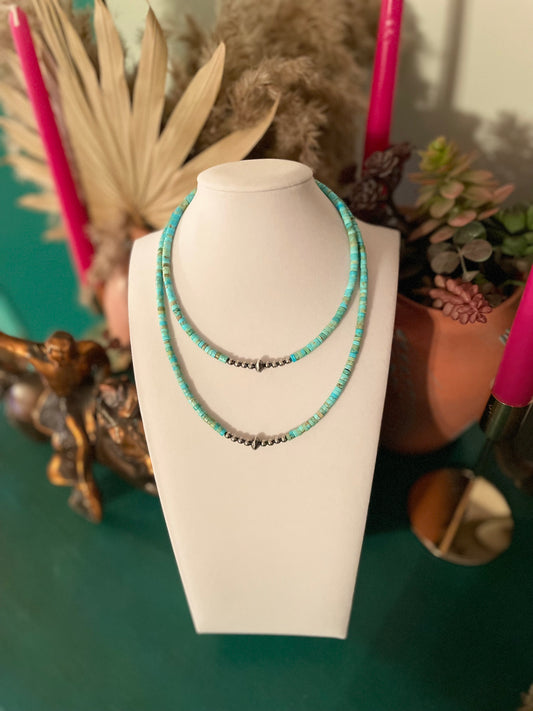 Turquoise Heshei Bead Necklace