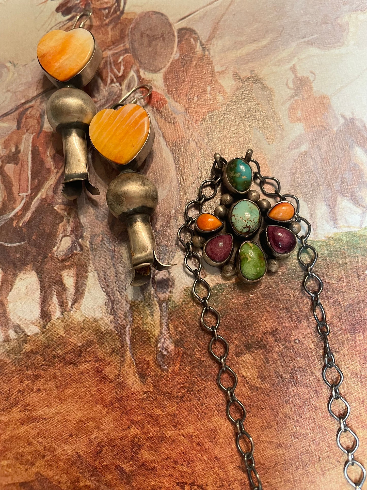 Spiney Oyster Heart Earrings