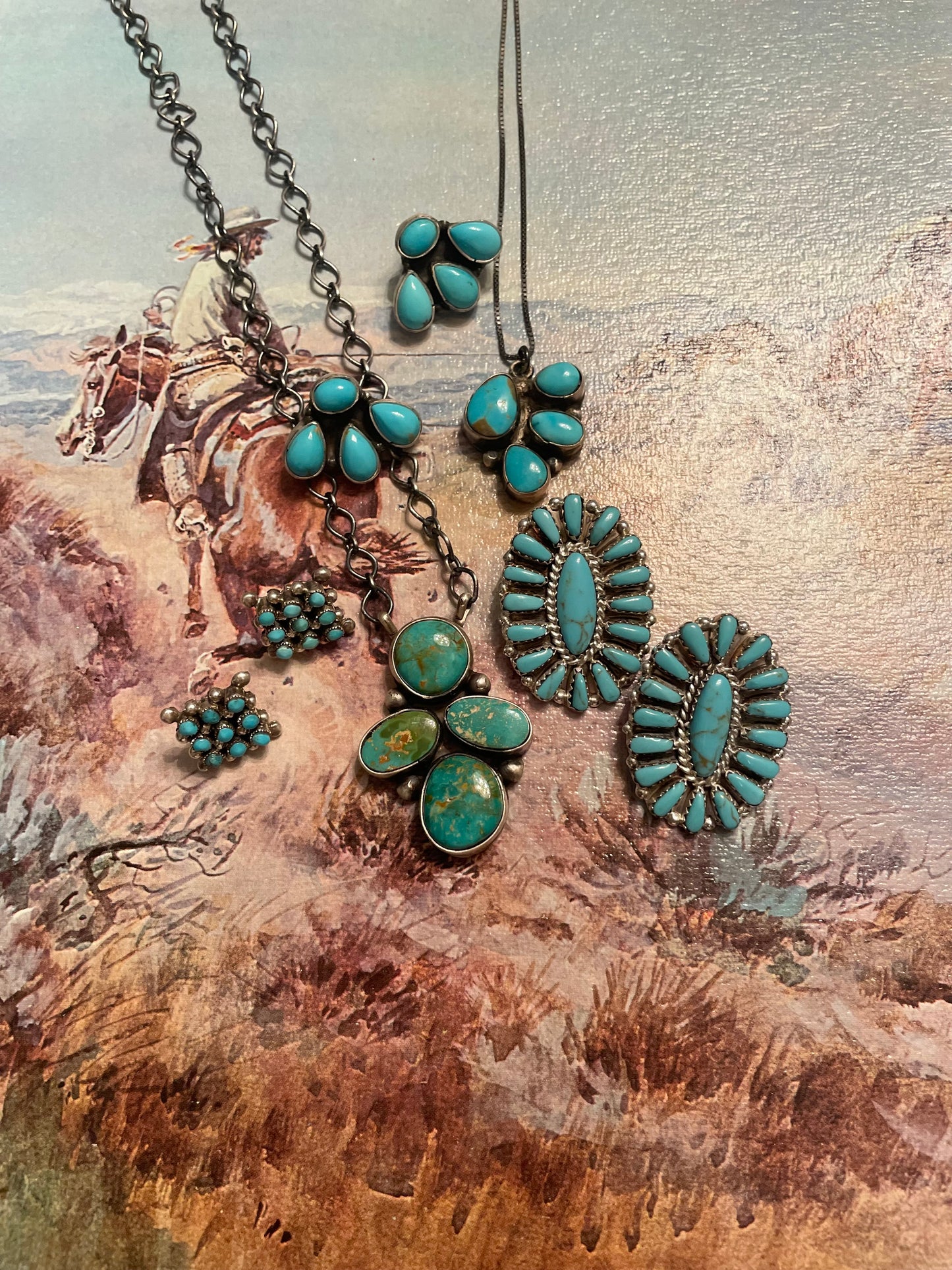 Square Zuni Studs