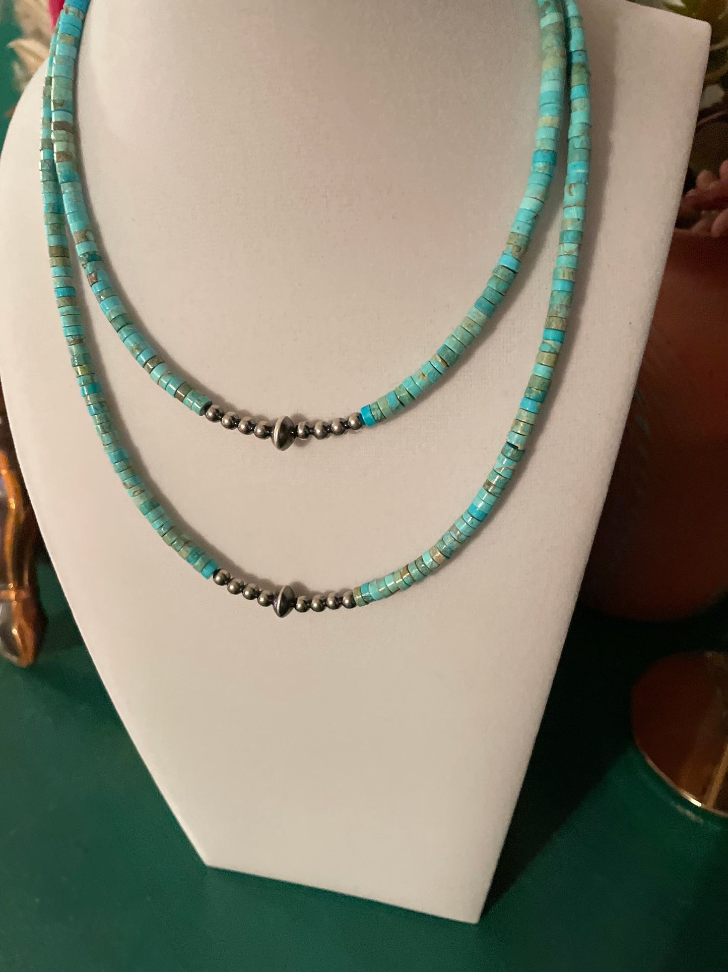 Turquoise Heshei Bead Necklace