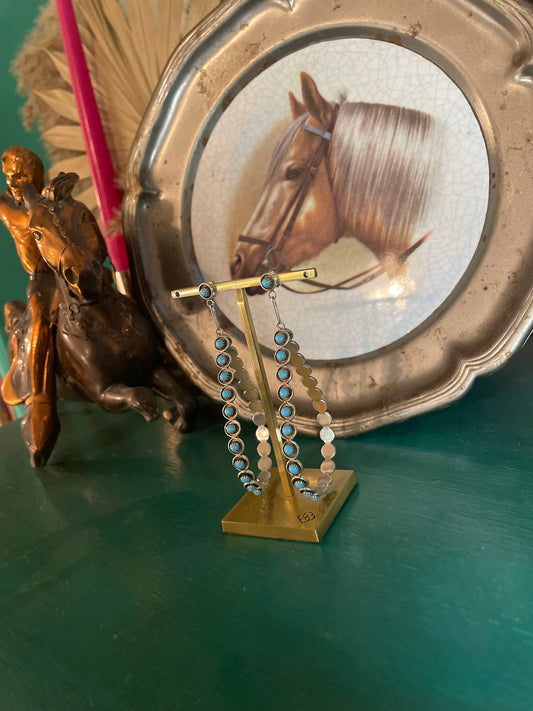 Zuni Kingman Teardrop Hoops